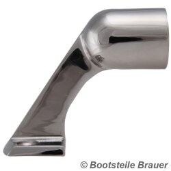 Embout main courante 60°, HAUT,  Moulage de précision poli 22MM - acier inoxydable AISI 316 / A4