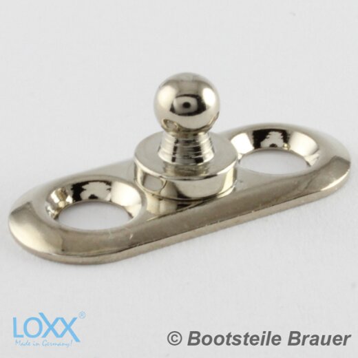 Loxx&reg; oval plate 27 x 11 mm - Nickel