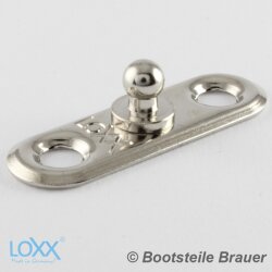 LOXX partie inférieure  double trou 34 x 11 mm - Laiton nickeler