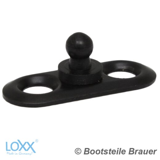 LOXX® Unterteil Lochplatte 27 x 11 mm, verschraubbar - Messing schwarz verchromt