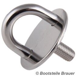 Pontet sur platine ronde avec tige filetée 5122 - 6 x 40 x M8 - acier inoxydable A2 (AISI 304)