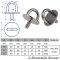 Round eye plate with thread 5122 - 6 x 40 x M8 - stainless steel A2 (AISI 304)